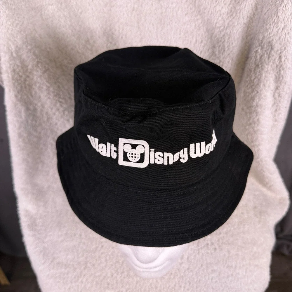 Disney Parks WDW Spirit Jersey Walt Disney‎ World Retro Bucket Hat Black OSFM